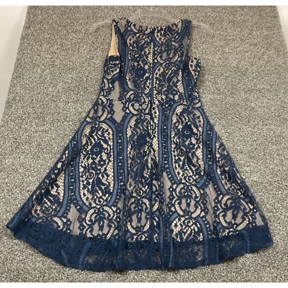 Charlotte Russe Blue Cutout Lined Sleeveless Mini Dress Sz M Semi Formal - Picture 3 of 9